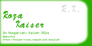 roza kaiser business card